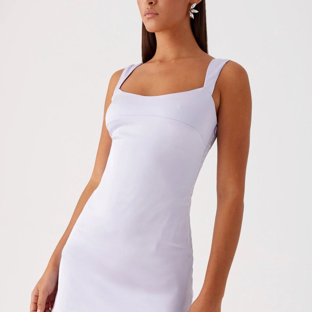 Peppermayo Exclusive - Odette Satin Mini Dress - Lilac Size 0 NWT
